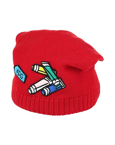 DOLCE&GABBANA Hat Red 100% Virgin Wool, Viscose, Polyester