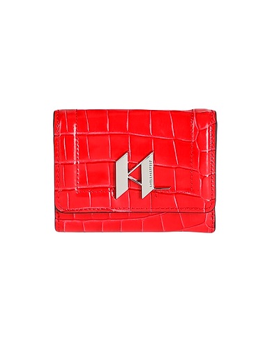 KARL LAGERFELD Portafoglio K/SADDLE CROC SM WLT
 Rosso 100% Pelle di bovino