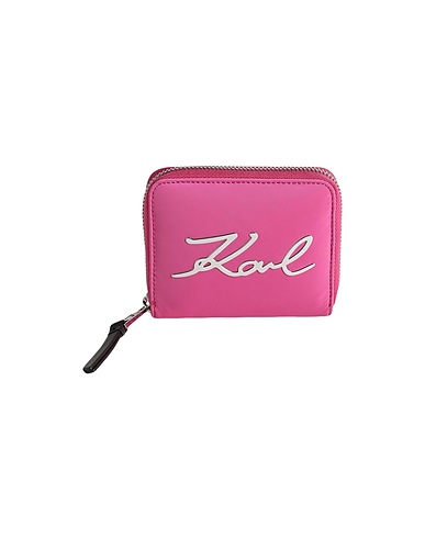 KARL LAGERFELD Wallet K/SIGNATURE SOFT SM ZIP  WLT
 Fuchsia 50% Polyurethane, 50% Recycled polyester