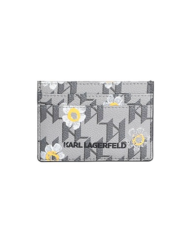 KARL LAGERFELD Document holder K/MONOGRAM FLOWER CH
 Taupe 100% Polyurethane