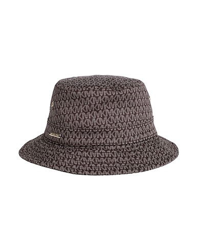 MICHAEL MICHAEL KORS Hat MK BLOCK LOGO BUCKET HAT
 Chocolate brown 97% Organic cotton, 3% Elastane