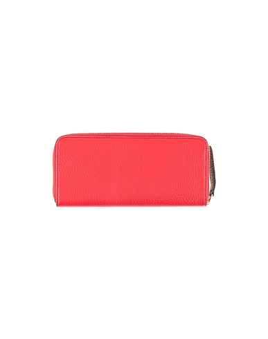 BORBONESE Wallet Red 100% Soft Leather, PVC - Polyvinyl chloride, Cotton, Polyester