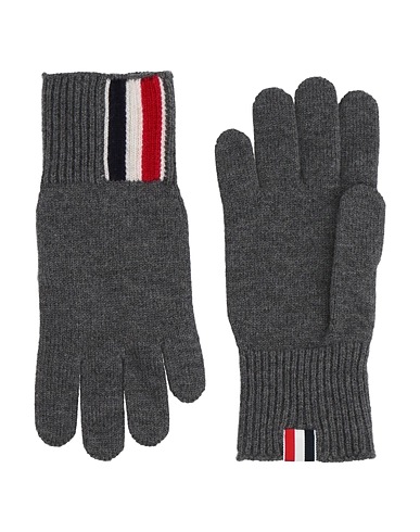 THOM BROWNE Gloves Grey 100% Merino Wool