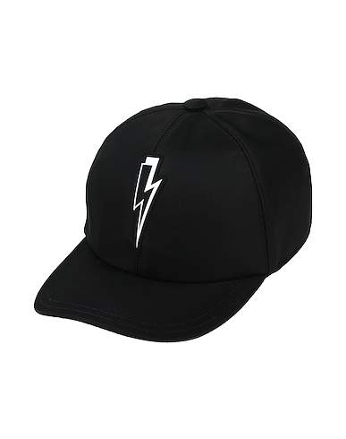 NEIL BARRETT Hat Black 50% Nylon, 37% Polyester, 9% Polyurethane, 4% Acrylic
