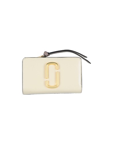 MARC JACOBS Wallet Beige Soft Leather