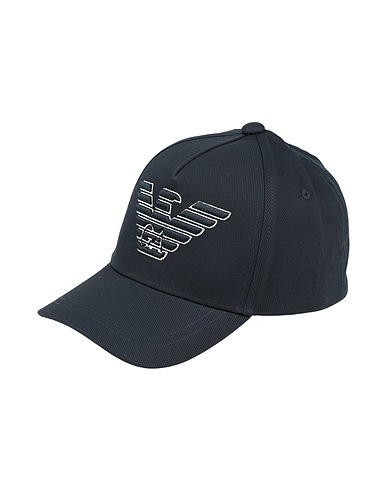 EMPORIO ARMANI Hat Midnight blue 100% Cotton