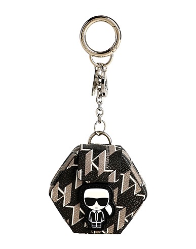 KARL LAGERFELD Key ring Black 60% Polyurethane, 40% Zinc alloy