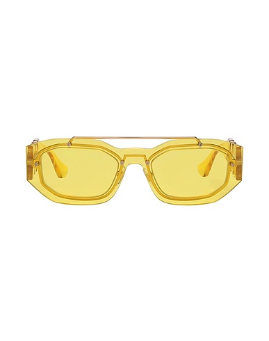 VERSACE Sunglasses Yellow Metal, Plastic