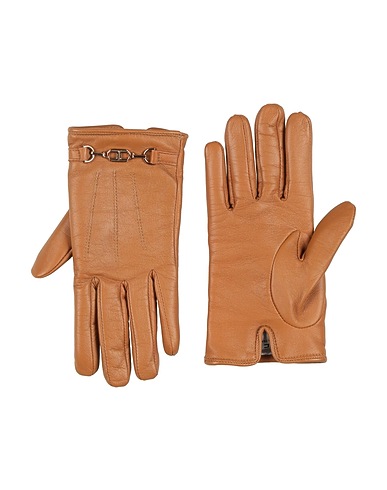 ELISABETTA FRANCHI Gloves Camel Ovine leather