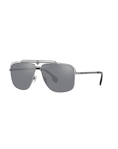 VERSACE Lunettes de soleil Argent Métal
