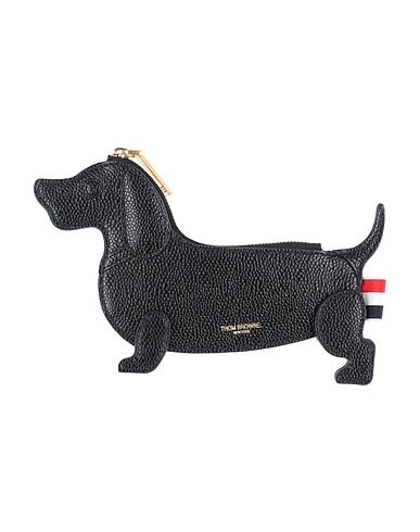THOM BROWNE Brieftasche Schwarz Leder