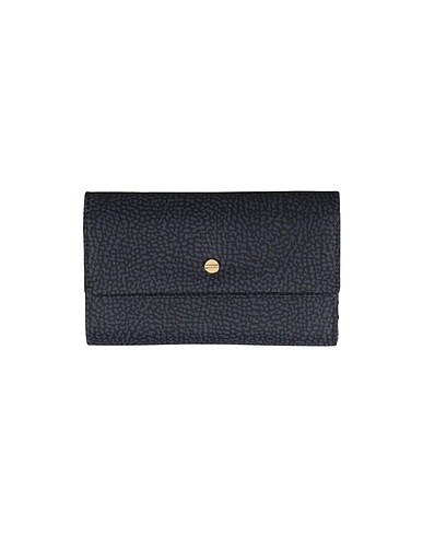 BORBONESE Wallet Slate blue Textile fibres
