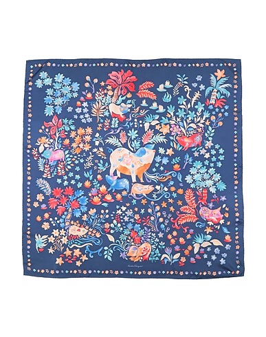 FERRAGAMO Scarves and foulards Navy blue 100% Silk