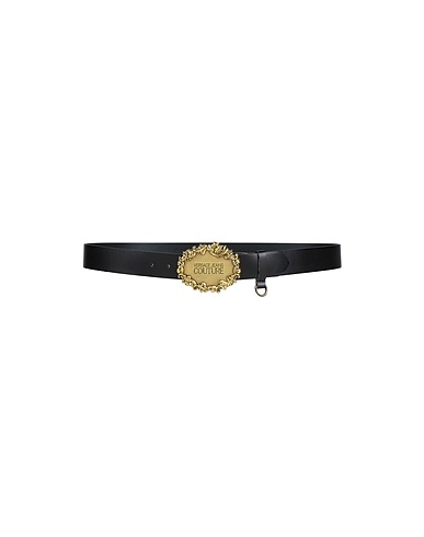 VERSACE JEANS COUTURE Leather belt Black Soft Leather