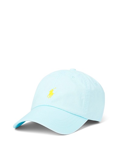 POLO RALPH LAUREN 帽子 COTTON CHINO BALL CAP
 スカイブルー コットン 100%