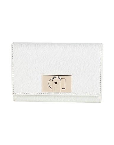 FURLA Wallet FURLA 1927 M COMPACT WALLET
 Off white 100% Soft Leather