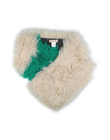 MARNI Scarves and foulards Ivory 100% Lamb Shearling