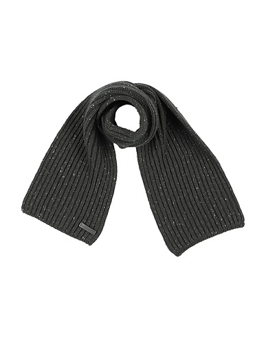 DOLCE & GABBANA Scarves and foulards Dark green 100% Virgin Wool, Calfskin