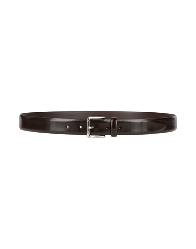 GIORGIO ARMANI Leather belt Dark brown 100% Bovine leather, Polyurethane, Bull skin