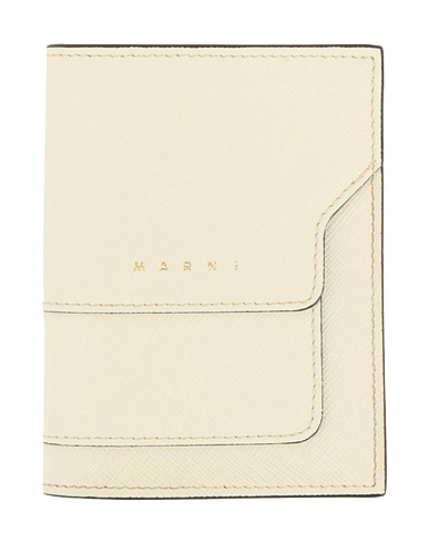 MARNI 지갑 아이보리 100% 보바인 가죽