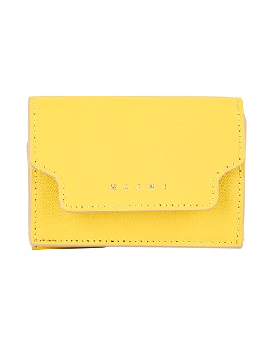 MARNI Wallet Yellow 100% Cow leather