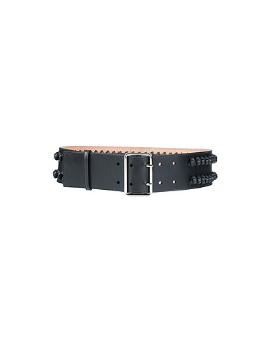 MCQUEEN Belts Black Soft Leather