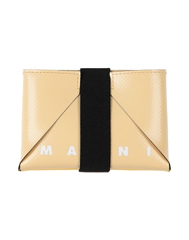 MARNI Document holder Beige Soft Leather