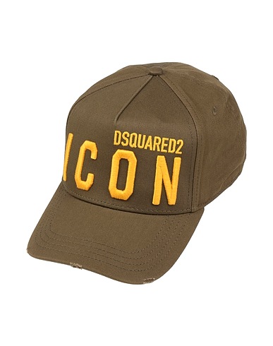 DSQUARED2 Hat ICON Military green 100% Cotton