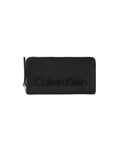 CALVIN KLEIN Portafoglio Nero 51% Poliestere, 49% Poliuretano