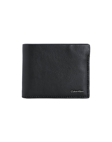 CALVIN KLEIN Wallet Black 52% Recycled polyester, 48% VEGEA™ polyurethane