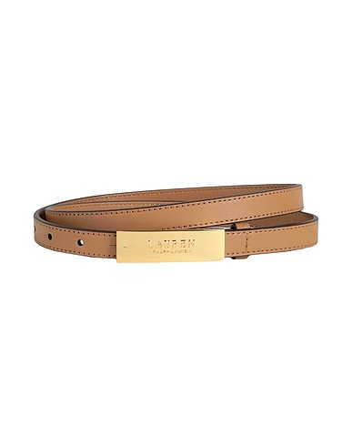 LAUREN RALPH LAUREN 幅細ベルト LOGO LEATHER SKINNY BELT
 ライトブラウン 牛革 100%