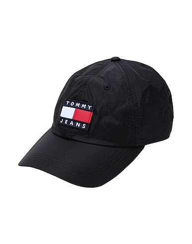 TOMMY JEANS Hat Black 100% Recycled polyamide