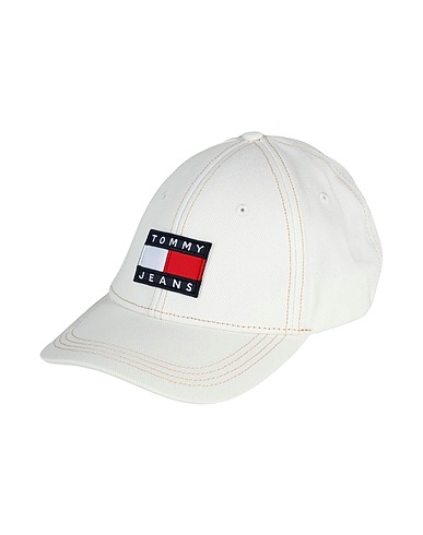 TOMMY JEANS Hat Ivory 100% Cotton