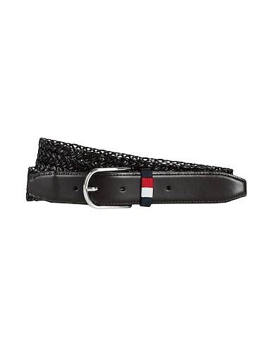 TOMMY HILFIGER Ceinture en cuir Moka 100% Cuir régénéré