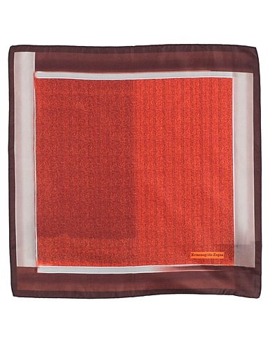 ZEGNA Scarves and foulards Orange 100% Silk