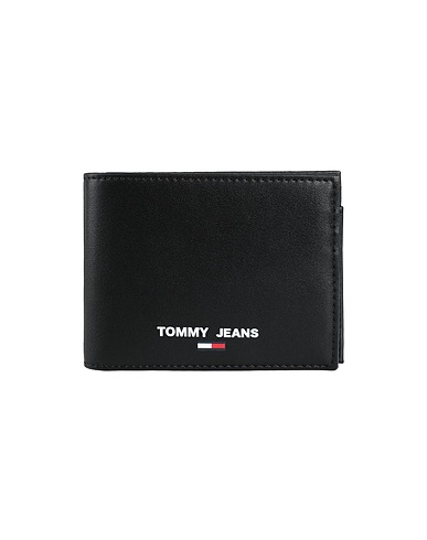 TOMMY JEANS Wallet Black 50% Reclaimed leather, 35% Polyester, 15% Polyurethane