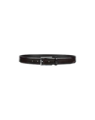 LIU •JO MAN Leather belt Dark brown Soft Leather