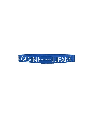 CALVIN KLEIN JEANS Belt Bright blue 100% Polyester
