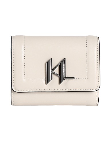 KARL LAGERFELD 財布 ベージュ 牛革 100%