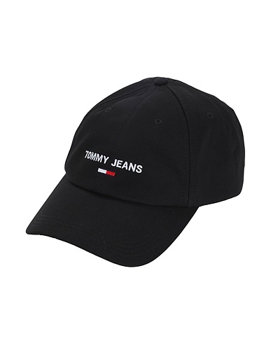 TOMMY JEANS Hat Black 100% Organic cotton