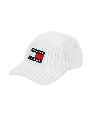 TOMMY JEANS Hat White 100% Cotton