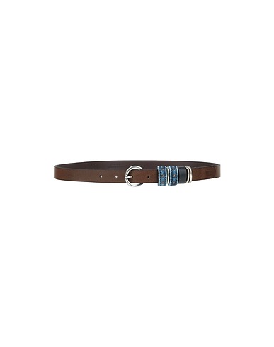 DIESEL Thin belt Dark brown 100% Bovine leather