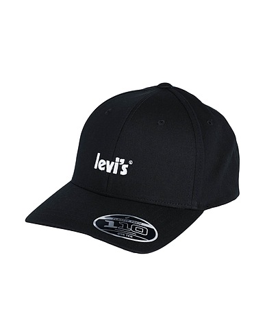 LEVI'S Hat POSTER LOGO FLEXFIT CAP
 Black 98% Cotton, 2% Elastane