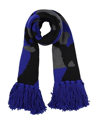 LES HOMMES Scarves and foulards Bright blue 100% Virgin Wool