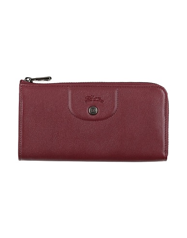 LONGCHAMP Wallet Burgundy Lambskin, Cowhide