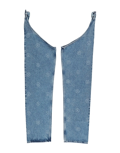 MARTINE ROSE Gloves Blue 100% Cotton