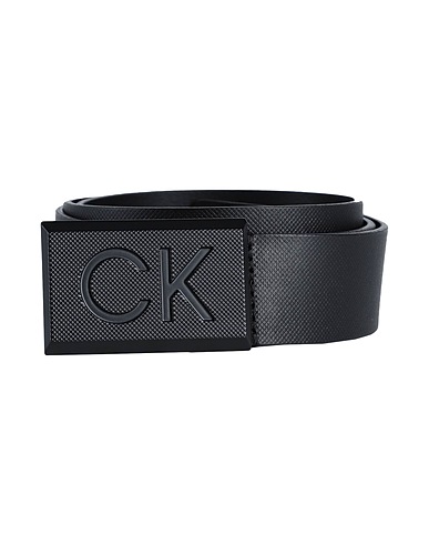 CALVIN KLEIN Leather belt Black Bovine leather