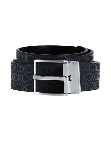 CALVIN KLEIN Leather belt Black Bovine leather