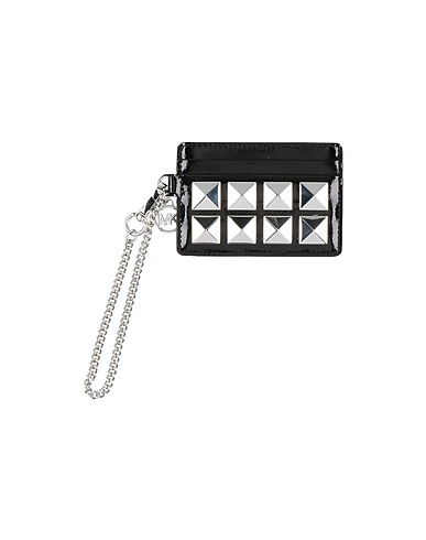 MICHAEL MICHAEL KORS Key ring Black 100% Bovine leather, Plastic