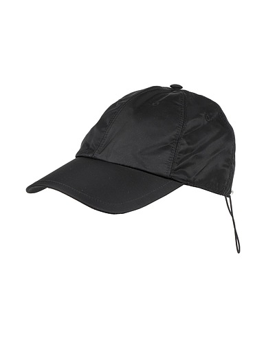 LES HOMMES Hat Black 100% Nylon, Cotton